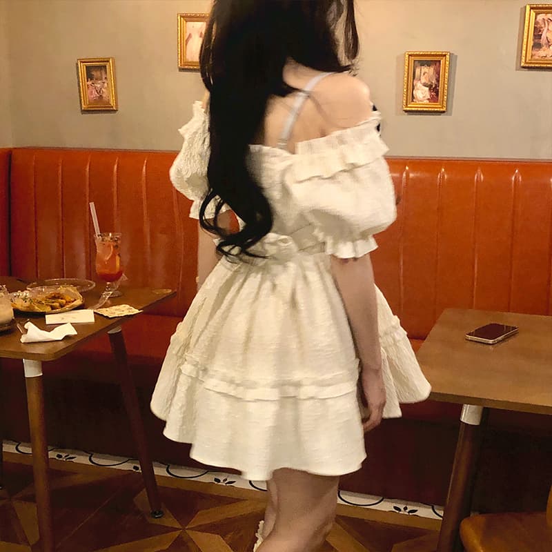 ロリータファッション【甘ロリータ】スイートホワイトミルクスカート
