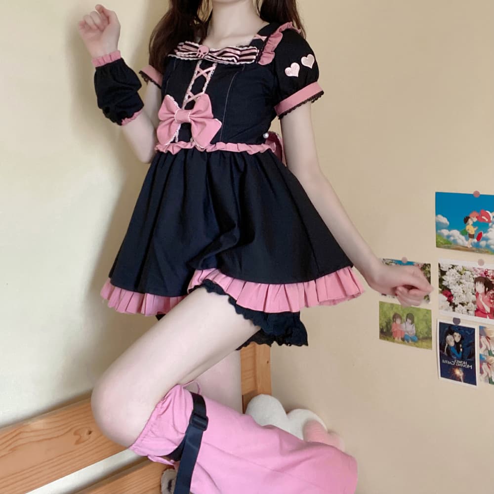ロリータファッション【ゴスロリ】ホットガールショートスカート