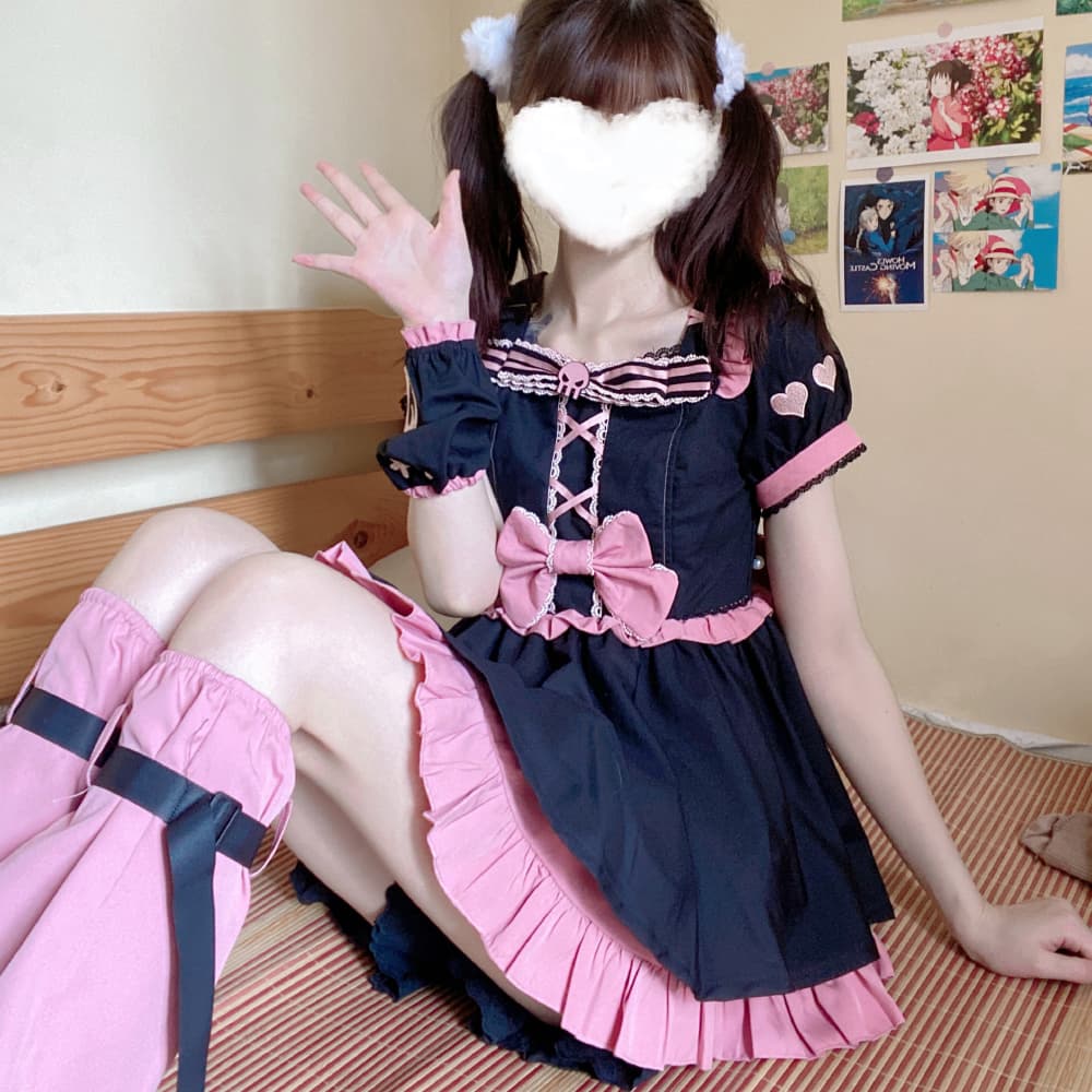 ロリータファッション【ゴスロリ】ホットガールショートスカート
