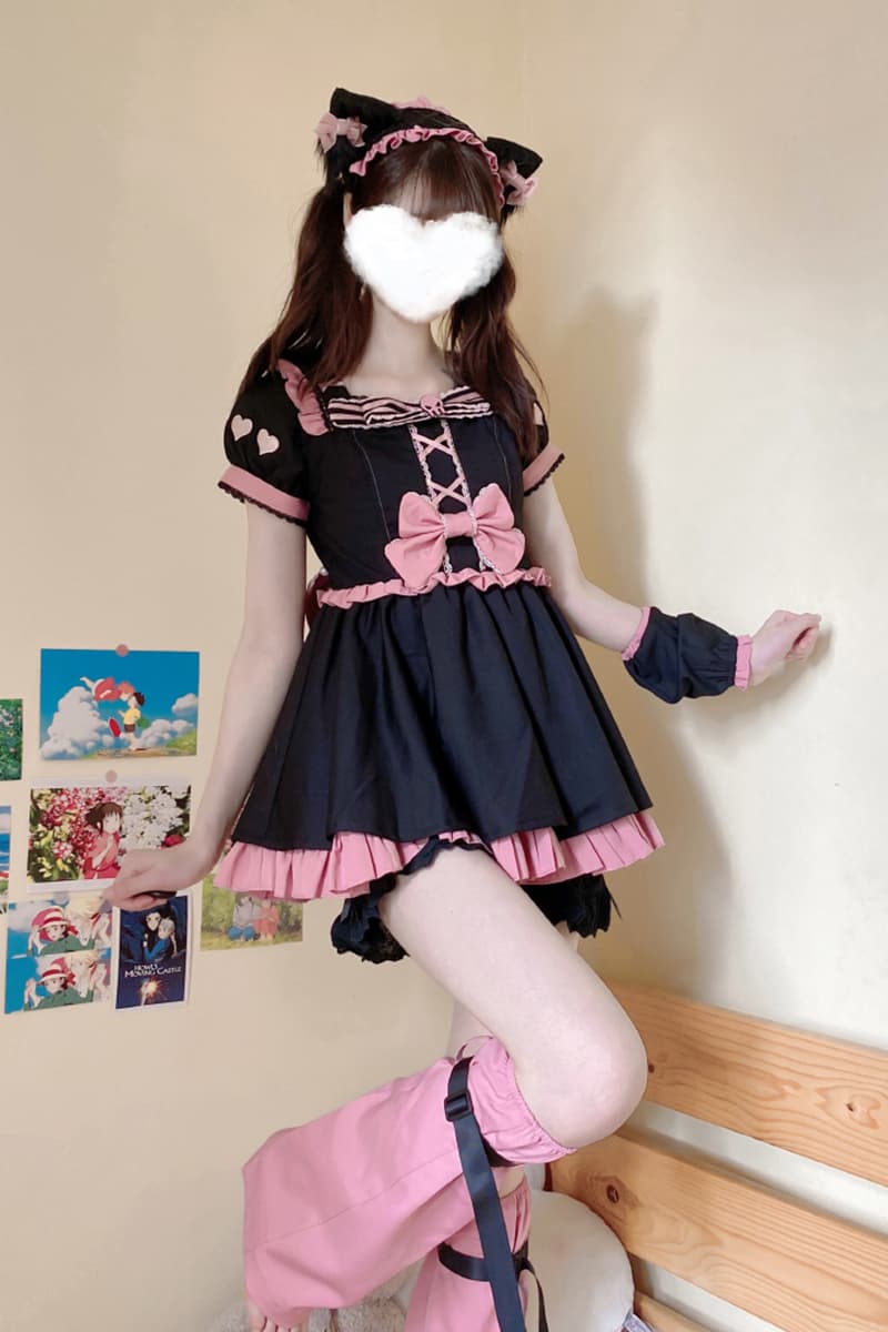 ロリータファッション【ゴスロリ】ホットガールショートスカート