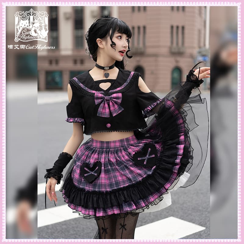【甘ロリータ】デイリーチェック柄ロリータ