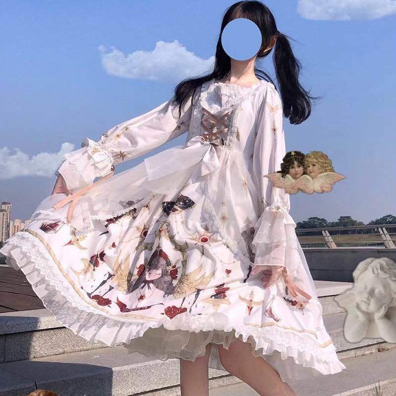 ロリータファッション【甘ロリータ】スポットエレガントopロリータ