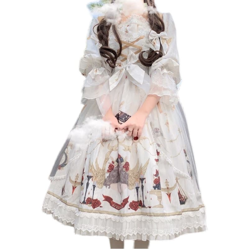 ロリータファッション【甘ロリータ】スポットエレガントopロリータ