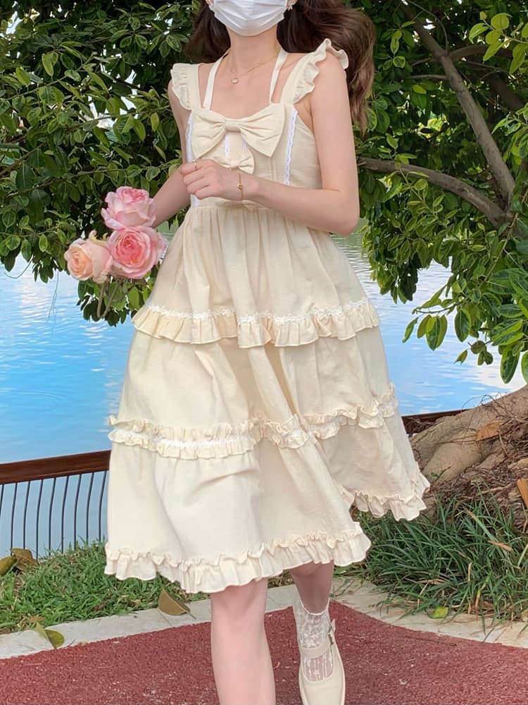 ロリータファッション 【クラシカルロリータ】ボウノットドールスイートロリータ