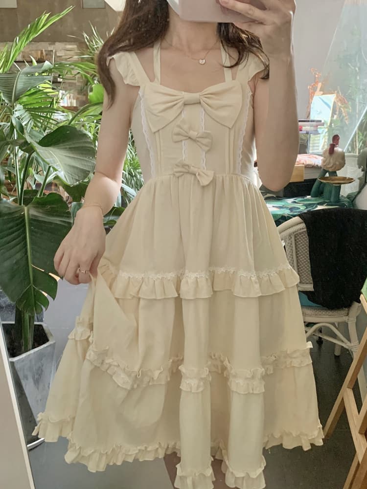 ロリータファッション 【クラシカルロリータ】ボウノットドールスイートロリータ