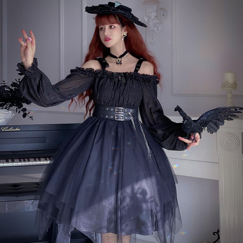 ロリータファッション【ゴスロリ】ダークエンジェルガールロリータ