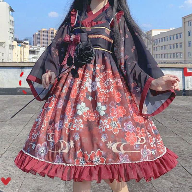 ロリータファッション【和風ロリータ】オリジナルデザインデイリーロリータ