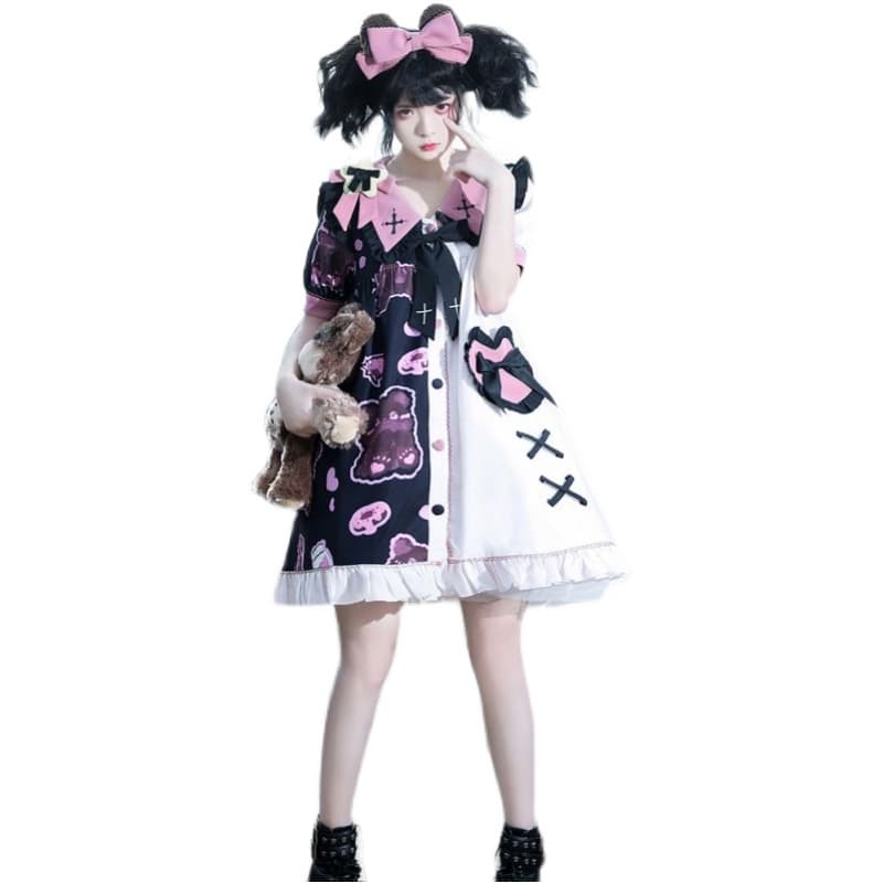 ロリータファッション【甘ロリータ】ドキドキベリーベアロリータ