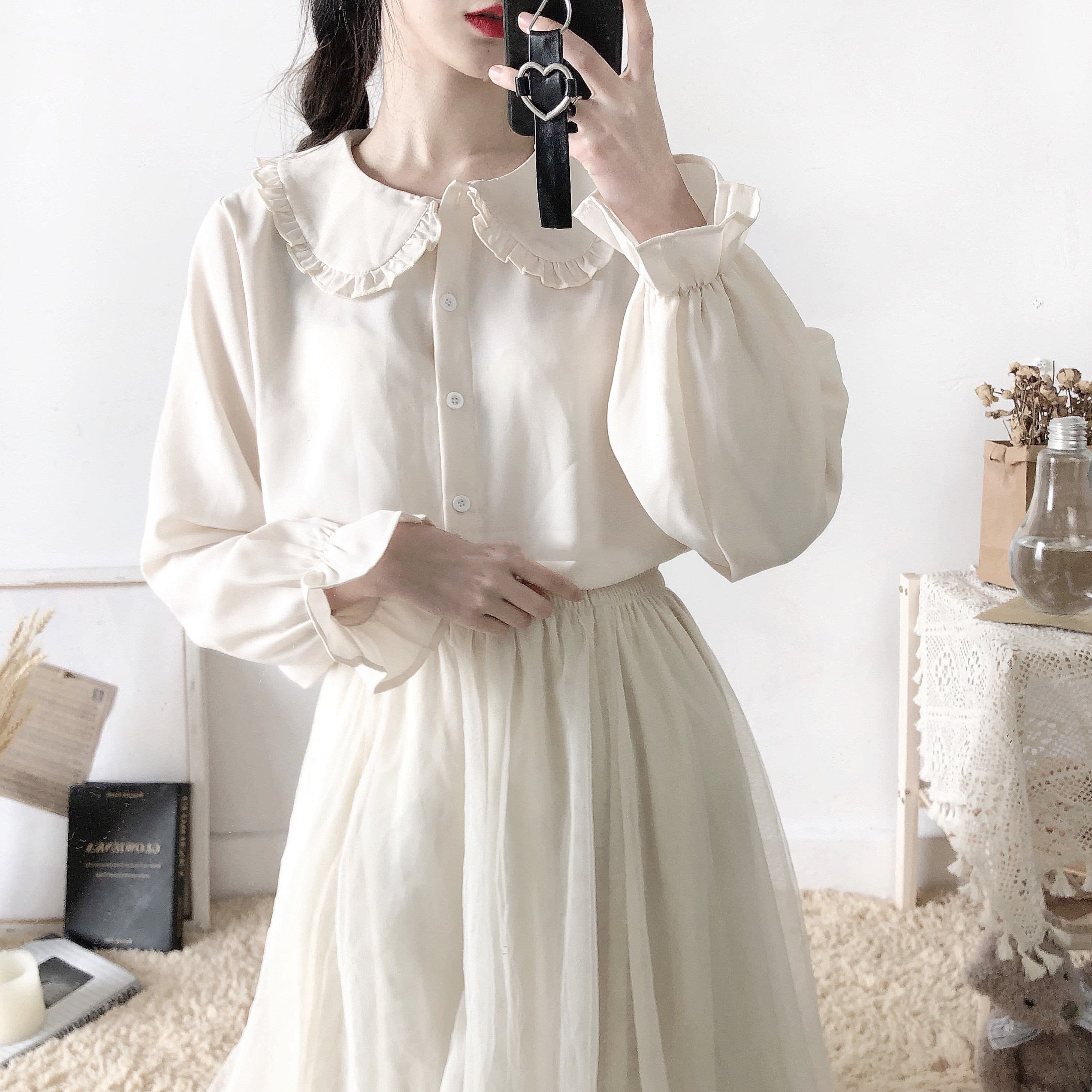 【甘ロリータ】シフォンシャツロリータ