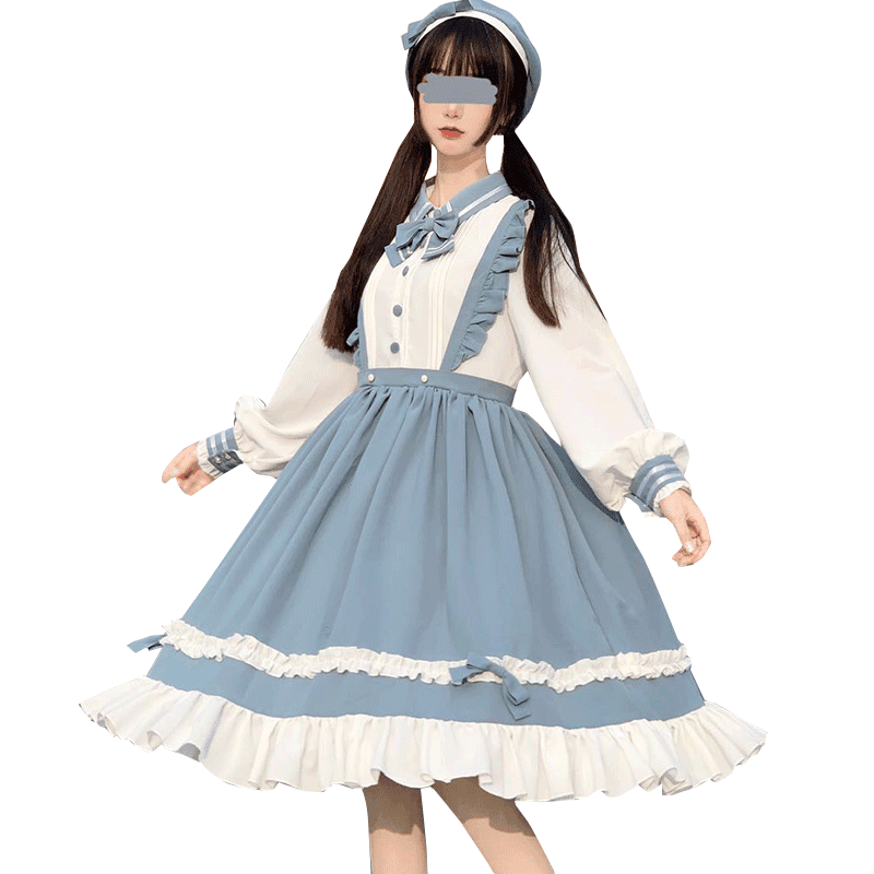 ロリータファッション 【クラシカルロリータ】ディズニープリンセスロースカートロリータ