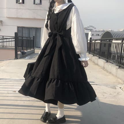 【ゴスロリ】韓国スタイルグレーロリータ