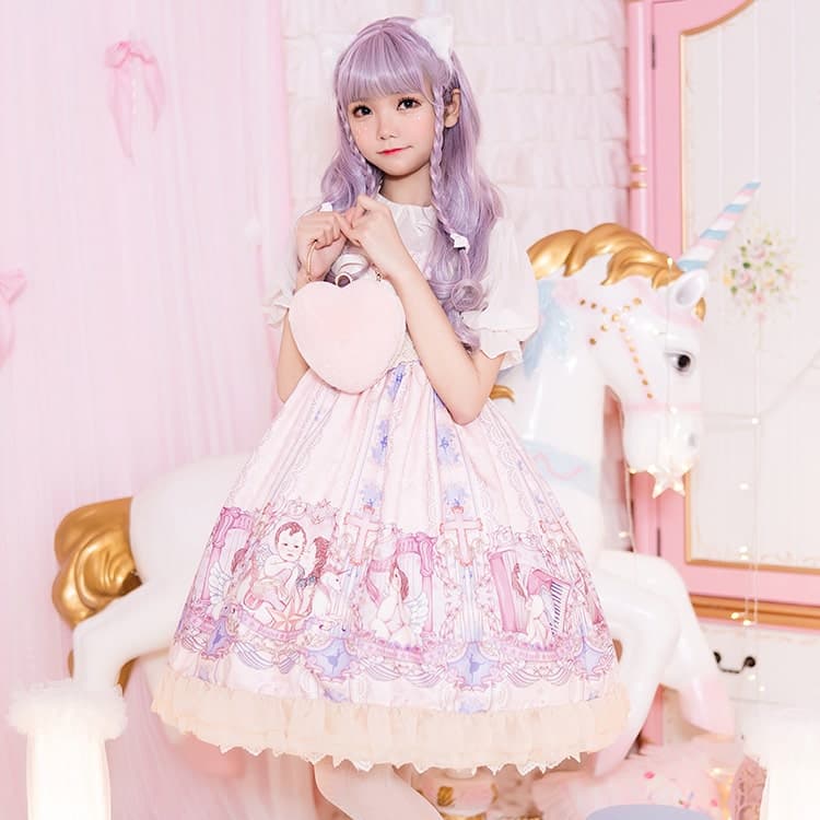 ロリータファッション【甘ロリータ】エンジェルロリータドレス