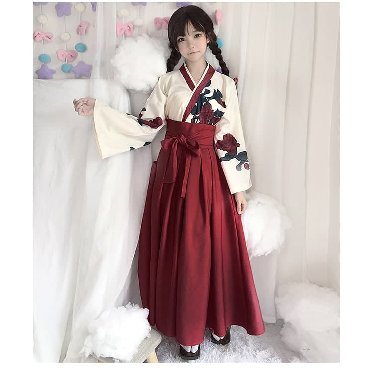 ロリータファッション【和風ロリータ】着物風ワンピース