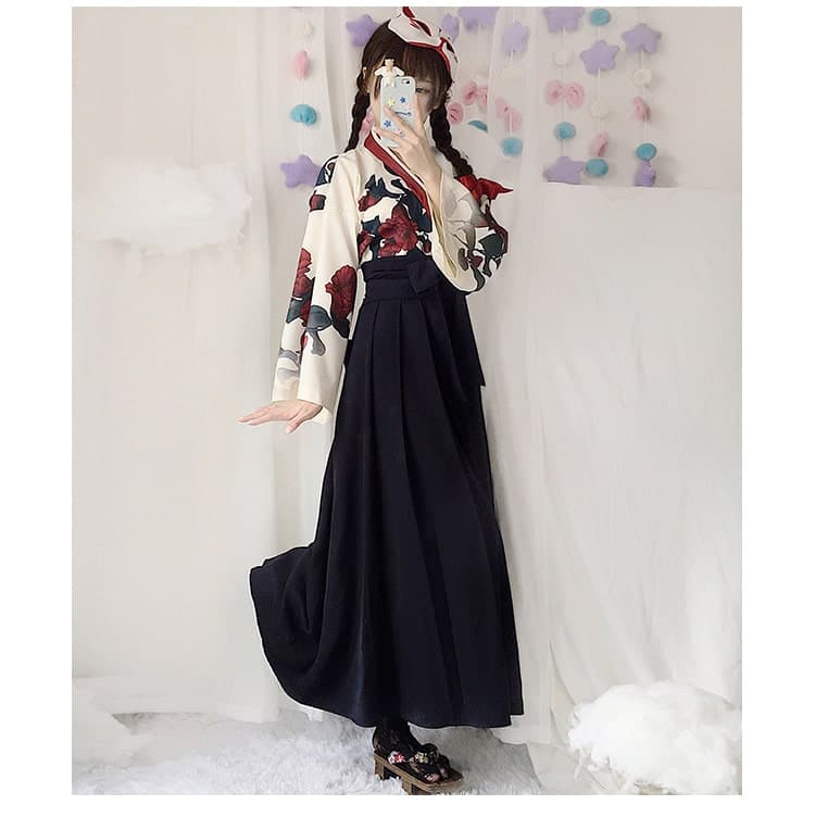 ロリータファッション【和風ロリータ】着物風ワンピース