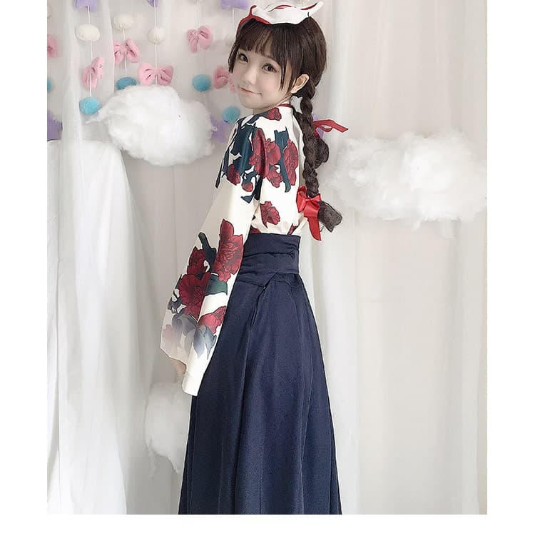 ロリータファッション【和風ロリータ】着物風ワンピース