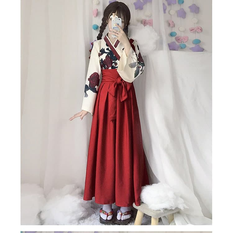 ロリータファッション【和風ロリータ】着物風ワンピース