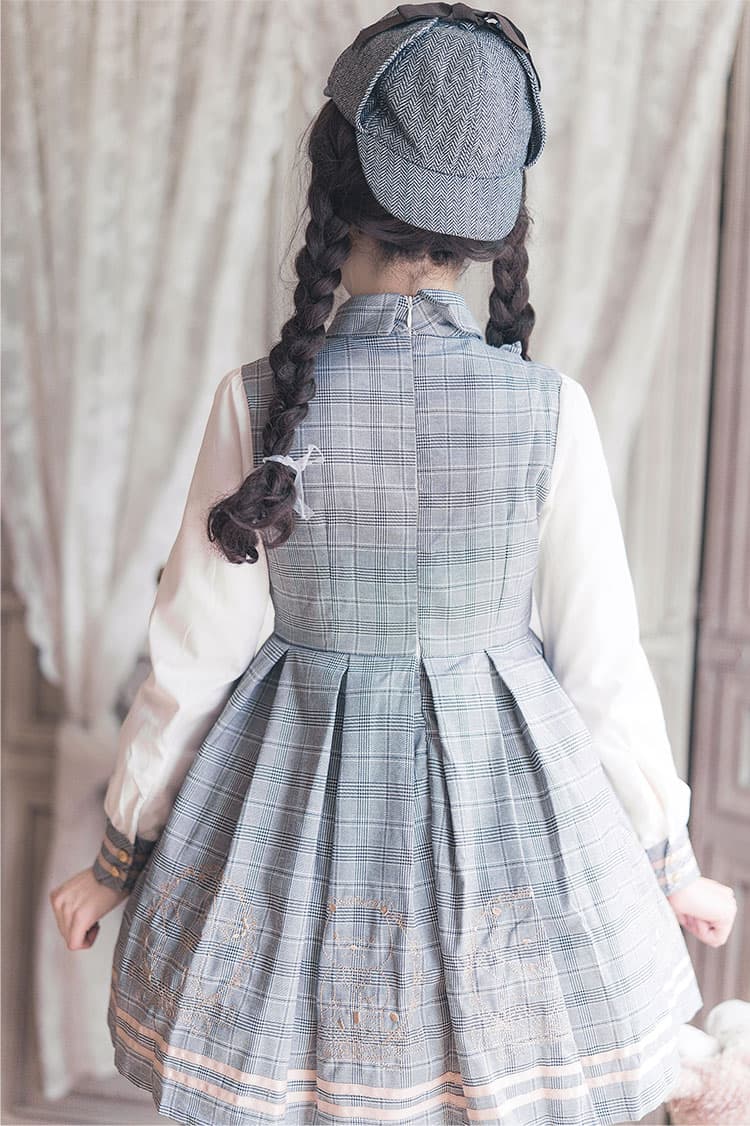 ロリータファッション 【クラシカルロリータ】英国少女風ミニワンピース