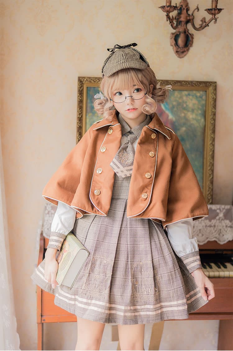 ロリータファッション 【クラシカルロリータ】英国少女風ミニワンピース