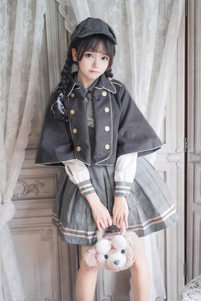 ロリータファッション 【クラシカルロリータ】英国少女風ミニワンピース