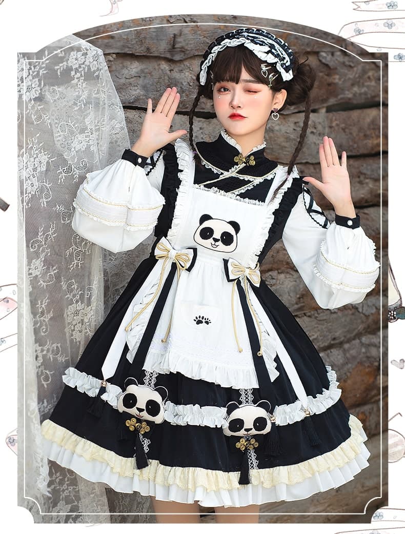 【中華ロリータ】パンダフリルワンピース