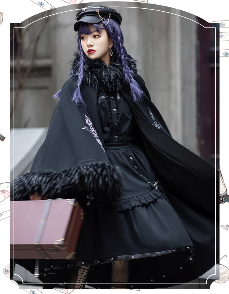 【軍服ロリータ】ブラックレトロミリタリーセット