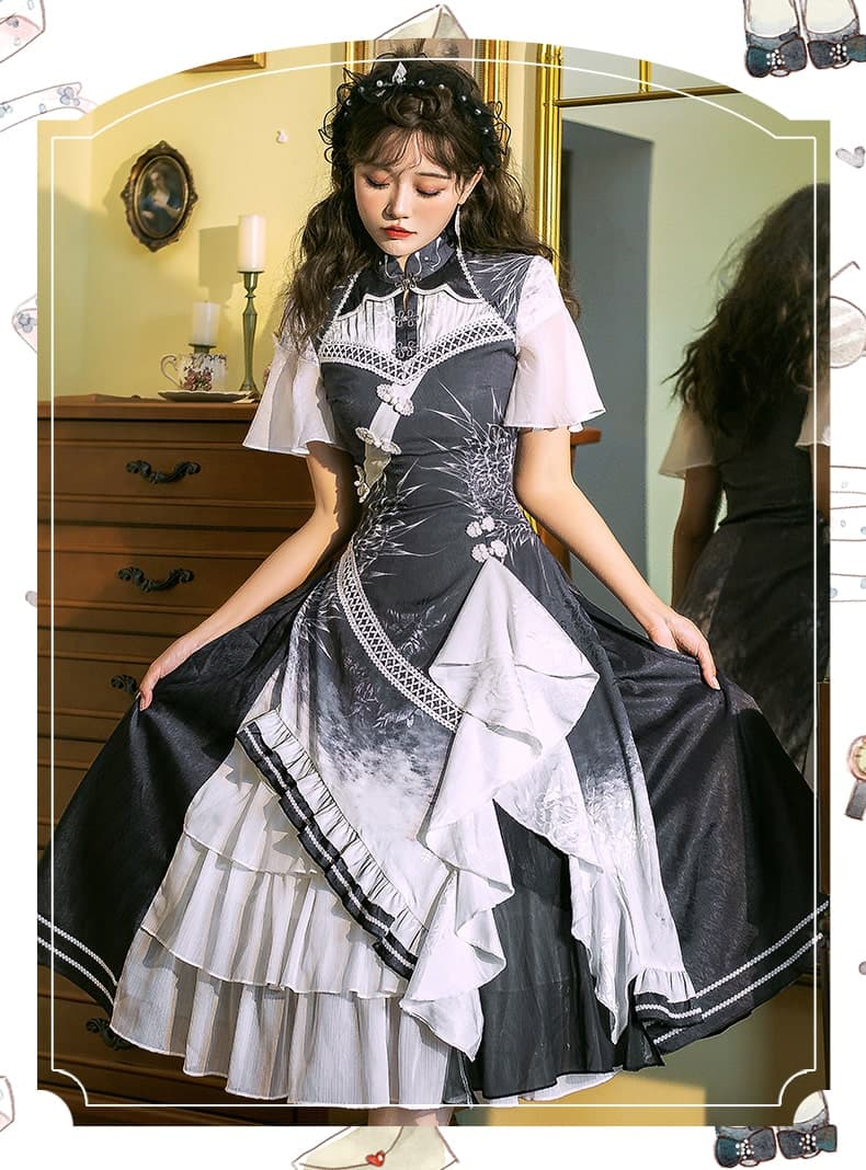 【中華ロリータ】チャイナドレス風ロリータ2awyワンピース