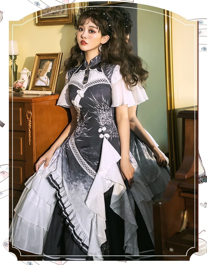 【中華ロリータ】チャイナドレス風ロリータ2awyワンピース