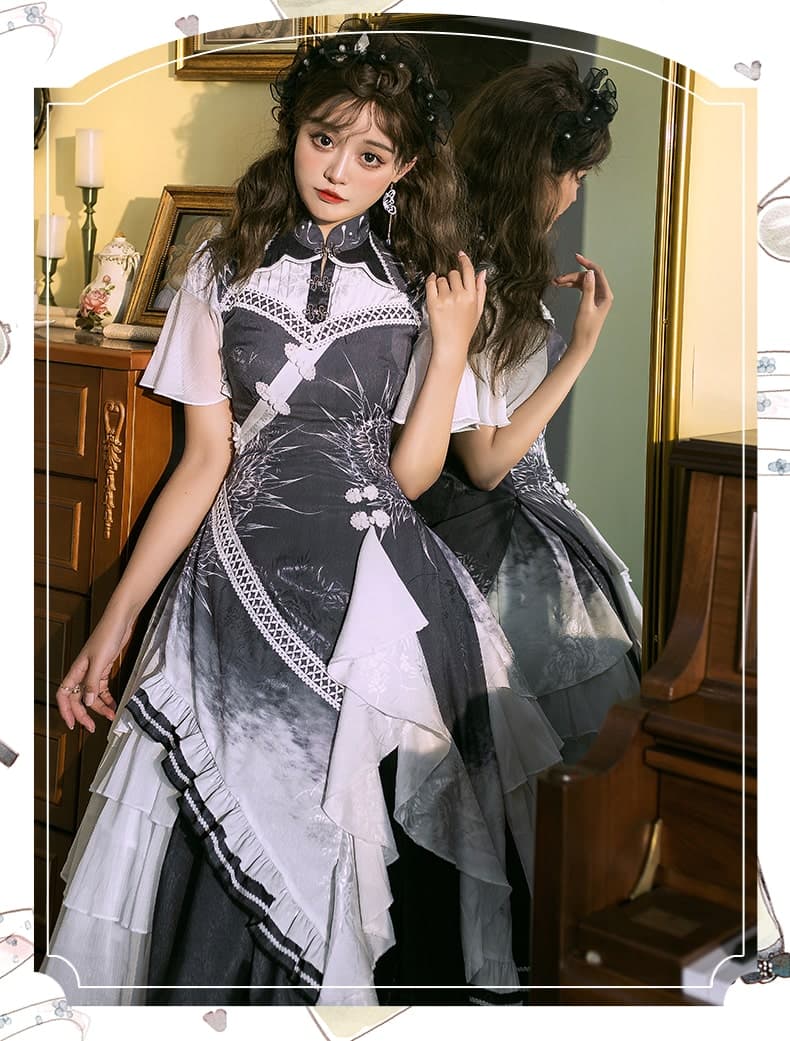 【中華ロリータ】チャイナドレス風ロリータ2awyワンピース