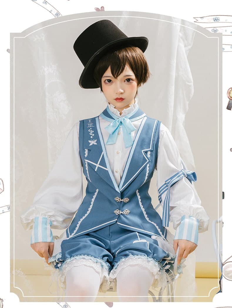 ロリータファッション 【クラシカルロリータ】レトロ探偵風サスペンダーパンツ