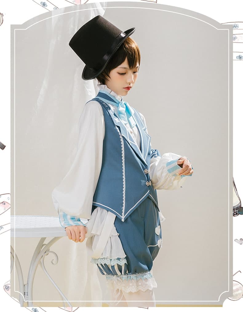 ロリータファッション 【クラシカルロリータ】レトロ探偵風サスペンダーパンツ