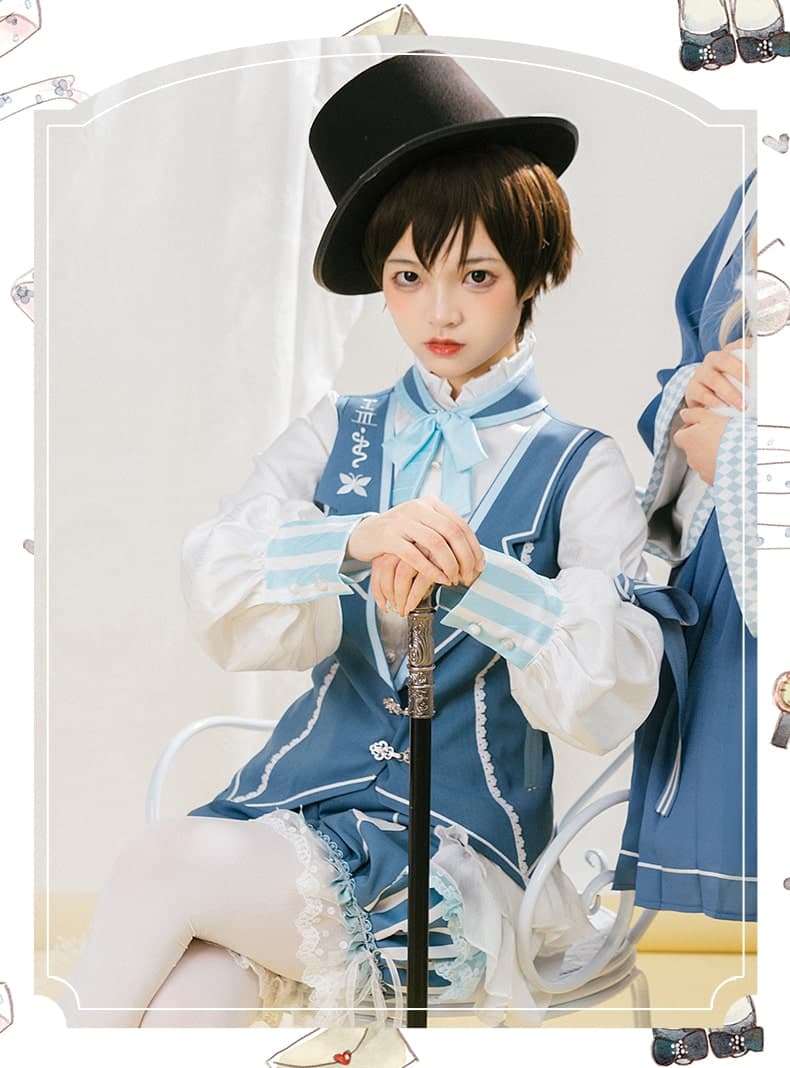 ロリータファッション 【クラシカルロリータ】レトロ探偵風サスペンダーパンツ