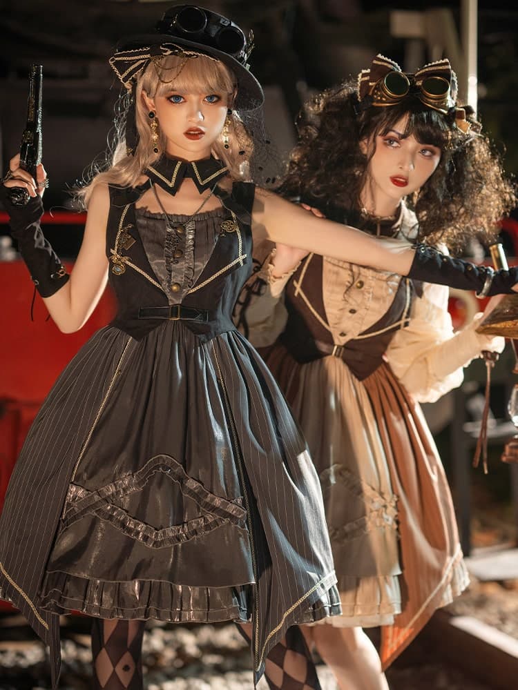 ロリータファッション【スチームパンク】オリジナルロリータドレス