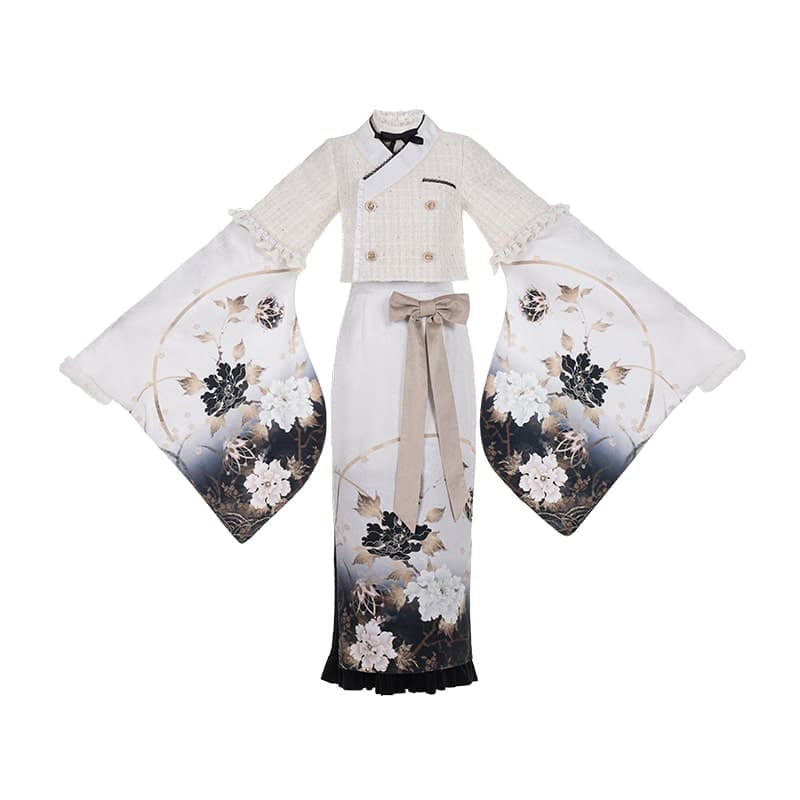 ロリータファッション【和風ロリータ】スリーブフィッシュテールスカートドレス