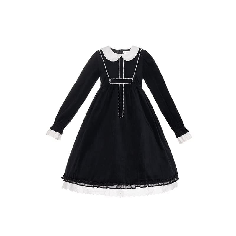 ロリータファッション【ゴスロリ】ゴシック風スモールスカートロリータドレス