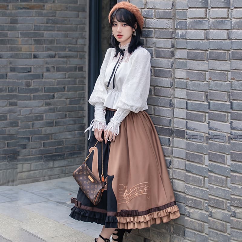 ロリータファッション 【クラシカルロリータ】ヴァイオリンミドル丈スカート