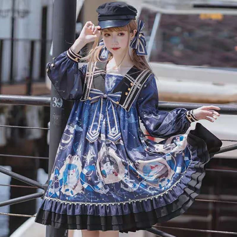 【軍服ロリータ】スターマリンワンピース