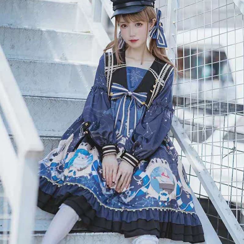 【軍服ロリータ】スターマリンワンピース