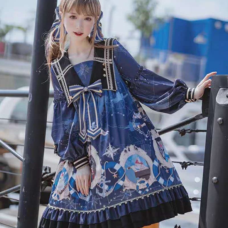 【軍服ロリータ】スターマリンワンピース