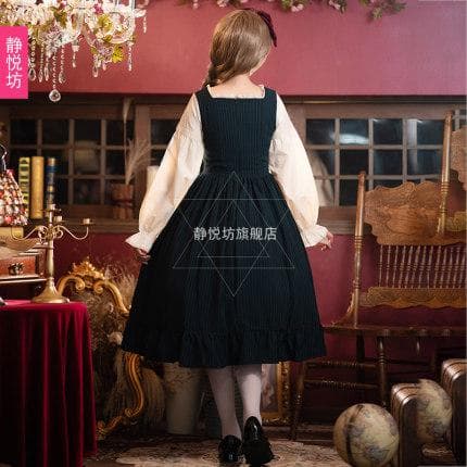 チェック編み込みワンピース