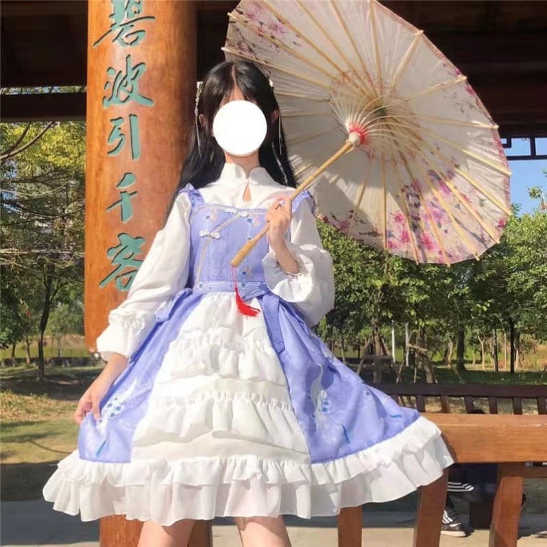 【中華ロリータ】チャイニーズ白鳥ワンピース