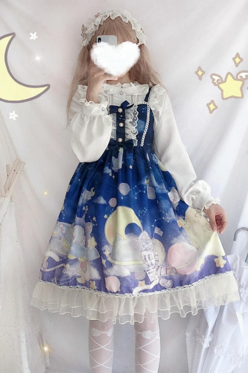 【甘ロリータ】パステルスペースワンピース