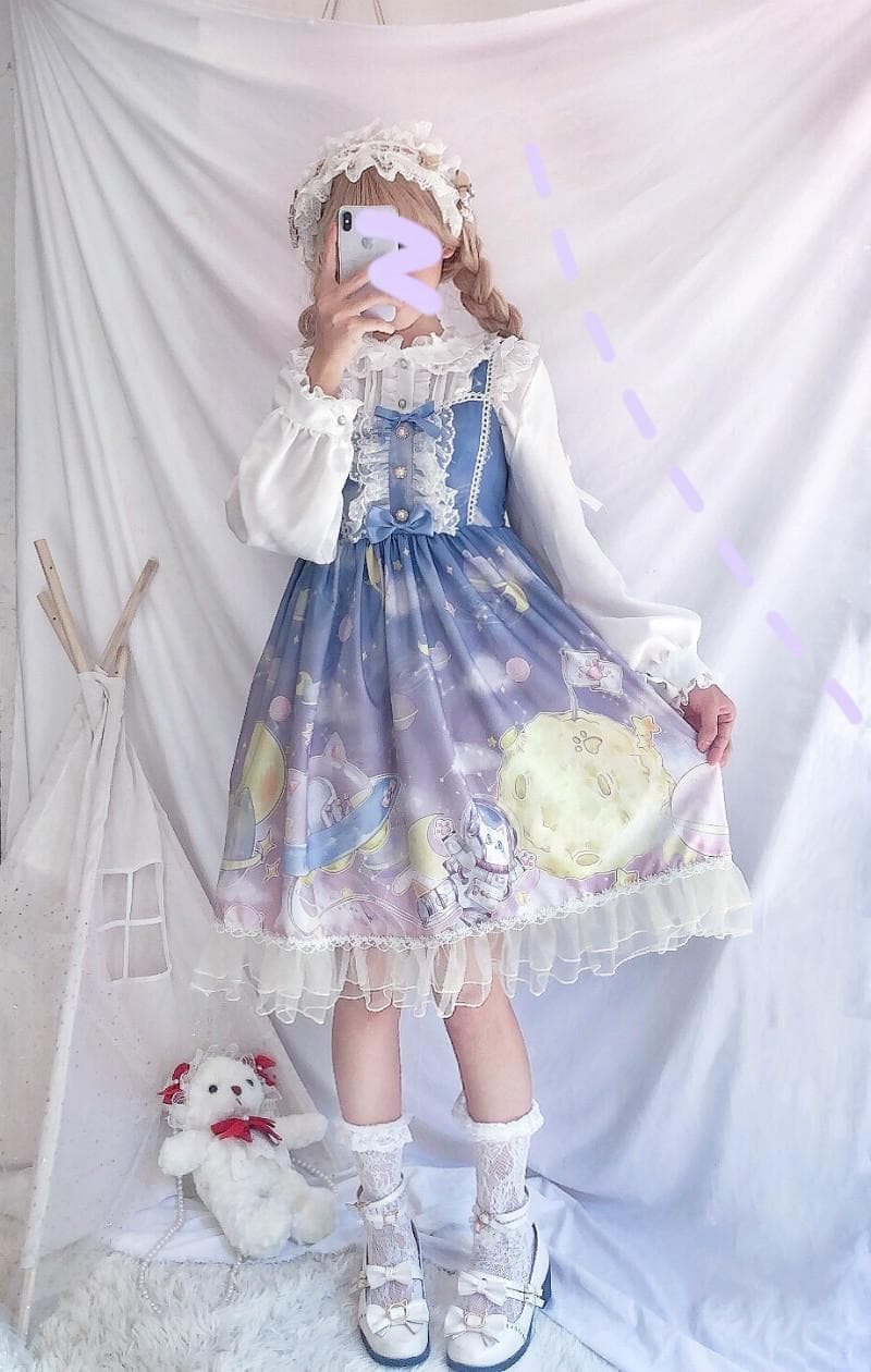 【甘ロリータ】パステルスペースワンピース