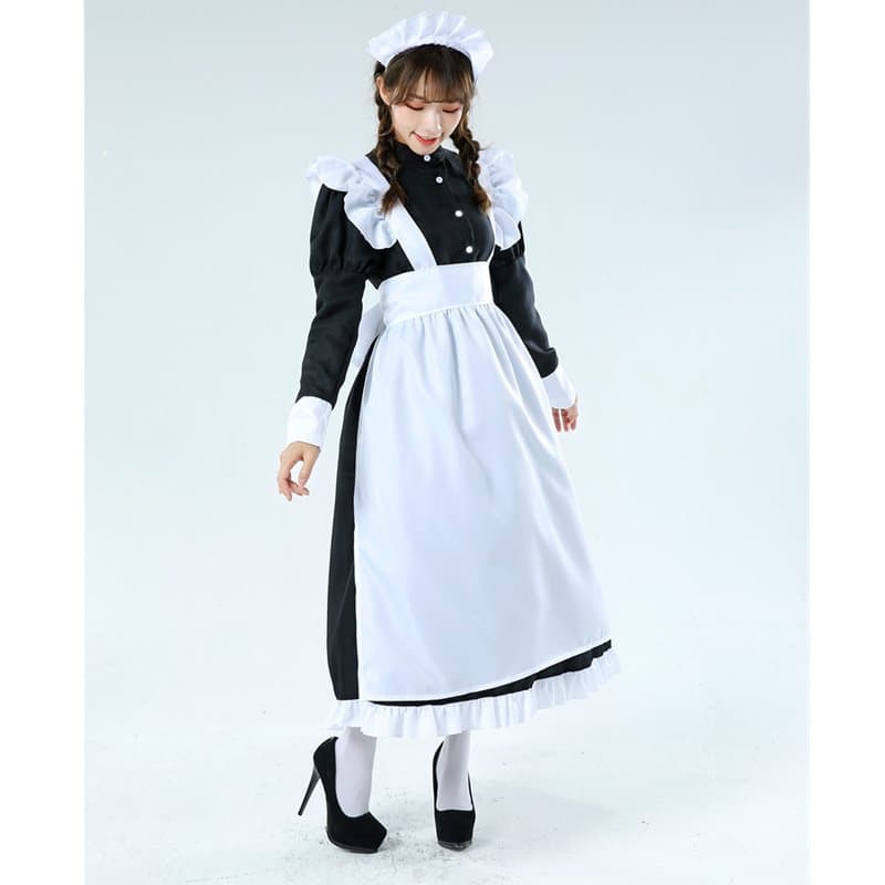 ロリータファッション【ゴスロリ】大人のメイド風ワンピース