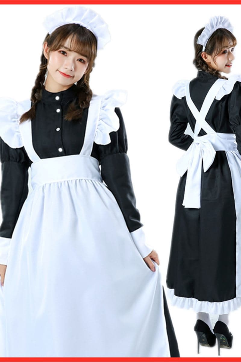 ロリータファッション【ゴスロリ】大人のメイド風ワンピース