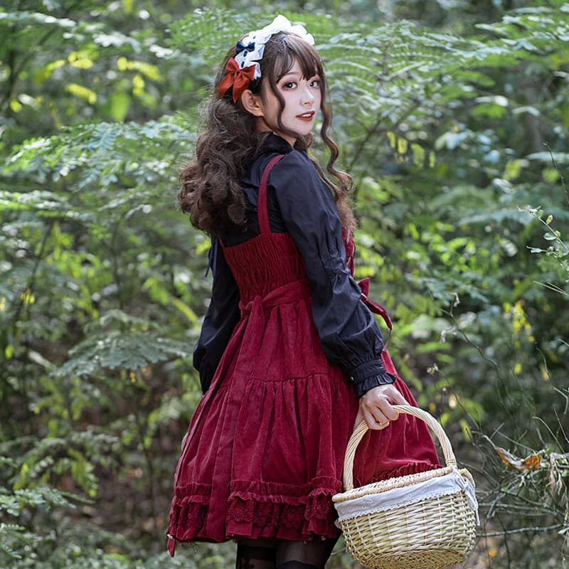【ゴスロリ】赤ずきんちゃん風ワンピース