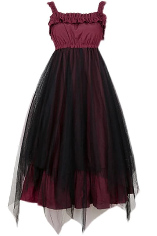 ロリータファッション【ゴスロリ】ハイウエストエレガントワンピース